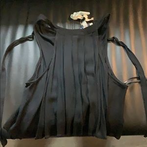 black halter tank top